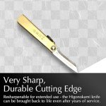 FieldSora Higonokami Mini Folding Pocket Knife Japanese Sanmai SK Steel Blade (Brown)