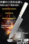 Gutoky 8 Inch Damascus Chef Knife - Professional Japanese Chef's Knife 67 Layers Japanese VG-10 Damascus High Carbon Stainless Ultra-Sharp Kitchen Knife with Sheath