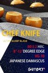 Gutoky 8 Inch Damascus Chef Knife - Professional Japanese Chef's Knife 67 Layers Japanese VG-10 Damascus High Carbon Stainless Ultra-Sharp Kitchen Knife with Sheath