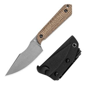 Kizer Mini Harpoon Fixed Blade Knife with Sheath, 3V Blade Hunting Knife with Micarta Handle, Camping Fixed Blade Small EDC Knife for Hiking, Survival 1040SM1