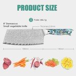 KEENZO Damascus Meat Cleaver Knife 7 inch, Professional Chef Knife, Sharp Hand-Forged Kitchen Knives,Japanese 67-Layers Damascus Steel Butcher Knife,Ergonomic Handle with Gift Box