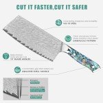 KEENZO Damascus Meat Cleaver Knife 7 inch, Professional Chef Knife, Sharp Hand-Forged Kitchen Knives,Japanese 67-Layers Damascus Steel Butcher Knife,Ergonomic Handle with Gift Box