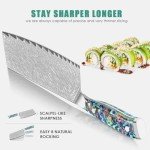 KEENZO Damascus Meat Cleaver Knife 7 inch, Professional Chef Knife, Sharp Hand-Forged Kitchen Knives,Japanese 67-Layers Damascus Steel Butcher Knife,Ergonomic Handle with Gift Box