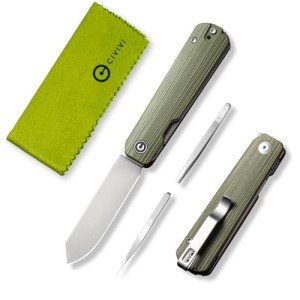 CIVIVI Sendy 3 in 1 Multitool Pocket Knife with Tweezers and Toothpick, Ben Petersen Designed Folding Knife for EDC Camping Daily Use, for Men Women C21004B-1