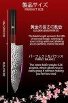 Gutoky 8 Inch Japanese Damascus Chef Knife, VG-10 67 Layers with Natural Hammered Pattern Kitchen Knives, Professional Rosewood Full Tang Handle