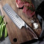 HOSHANHO 7 Inch Nakiri Knife, Japanese AUS-10 High Carbon Stainless Steel Chef Knife, Multipurpose Meat Vegetable Sharp Kitchen Knife with Ergonomic Pakkawood Handle