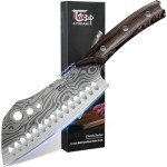 SYOKAMI🎁3-in-1 Kitchen Knife with Herb Stripper, 7" Asian Knife Combined with Chef Knife, Santoku, Nakiri for All-Around Food Preparation, Slicing, Chopping, Dicing, Mincing, Valentine's Day Gifts