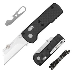 OKNIFE Otacle U1 Folding Pocket Utility Knife, Quick Change Box Cutter with Rail Lock, EDC Razor Knife with Pocket Clip for Office, Factory