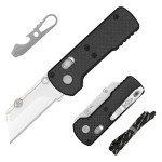 OKNIFE Otacle U1 Folding Pocket Utility Knife, Quick Change Box Cutter with Rail Lock, EDC Razor Knife with Pocket Clip for Office, Factory