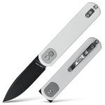 Vosteed Corgi Small Folding Knife, Flipper Knife with Clip for Men Women Gifts, Patented Trek Lock Pocket Knife 2.99" Sandvik 14C29N Blade, G10 Handle for EDC