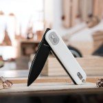 Vosteed Corgi Small Folding Knife, Flipper Knife with Clip for Men Women Gifts, Patented Trek Lock Pocket Knife 2.99" Sandvik 14C29N Blade, G10 Handle for EDC