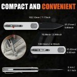 Vosteed Corgi Small Folding Knife, Flipper Knife with Clip for Men Women Gifts, Patented Trek Lock Pocket Knife 2.99" Sandvik 14C29N Blade, G10 Handle for EDC
