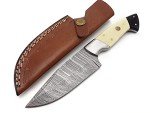 Tommi Custom Handmade Damascus Hunting Knife Fixed Blade Knive With Leather Sheath 14102