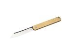 Boker Plus Zenshin 42 Brass - pocket knife with brass handle scales - classic Folding knife with 440C blade - with knife case