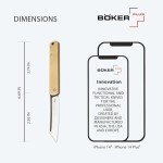 Boker Plus Zenshin 42 Brass - pocket knife with brass handle scales - classic Folding knife with 440C blade - with knife case