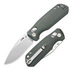 CJRB Maximal Folding Knife, 2.95" AR-RPM9 Steel Blade Green Micarta Handle Pocket Knife for Men Women, Crossbar Lock EDC Knife for Camping Hiking, Designed by David C. Andersen(J1954 Green)