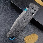 Folding Pocket Knife,Axis Lock Knife,3.15" Damascus Steel Knife, Black Carbon Fiber Handle with Pocket Clip for EDC. (Damascus)