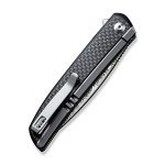 CIVIVI Savant Pocket Folding Knife 3.47-in Damascus Blade Stainless Steel Handle with G10 Twill Carbon Fiber Inlay Nested Frame Lock Knife EDC Knife C20063B-DS1