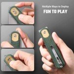 Vosteed Corgi Small Folding Knife, Flipper Knife with Clip for Men Women Gifts, Patented Trek Lock Pocket Knife 2.99" Sandvik 14C28N Blade, Micarta Handle for EDC