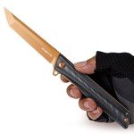 REMETTE Pocket Knife GD22K, Flipper Open D2 Steel Tanto Folding knife with Durable G10 Handle,Men Women Everyday Carry EDC Knife,Sharp Camping Hiking Daily Work Knives