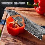 Miyamoto Japanese Chef Knife 8 Inch Steel 67 Layers Damascus Kitchen Knife, Ultra Sharp Chef's Knife with Long Lasting Blade, High Carbon Super Steel Chopping Knife, Carving Knife with Resin Handle