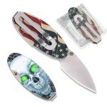 FUNBRO 2 Pack Small Pocket Knife with Money Clip- 1.7 Inch Blade EDC Folding Knives with Clip, Cool Cash or Card Holder, Mini Box Cutter Knife Gadget for Everyday Carry, Gift for Men & Women