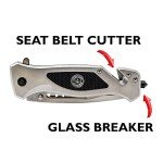 USMC Tactical Folding Knife–3.5 Inch Blade-Hunting, Rescue & Everyday Carry Gift for Marines Disabled Vet Owned Business | USMC Knife Silver