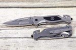 USMC Tactical Folding Knife–3.5 Inch Blade-Hunting, Rescue & Everyday Carry Gift for Marines Disabled Vet Owned Business | USMC Knife Silver