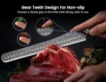 SYOKAMI 12-Inch High-Carbon Japanese Style Brisket Knife, Multifunction Carving With Wood Handle, Damascus Pattern Full Tang Design, Razor Sharp for Meat Cutting, Gift Box Included