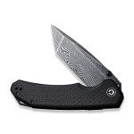 CIVIVI Brazen Pocket Knife,3.5-Inch Tanto Damascus Folding Knife, Micarta Outdoor Camping Hiking Knife with Thumb Studs and Flipper Opener,Unique Tool Gift for EDC Men Women C2023DS-1