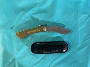 HIGONOKAMI Damascus Blade Folding Japanese Knife