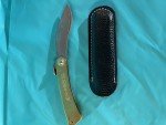 HIGONOKAMI Damascus Blade Folding Japanese Knife