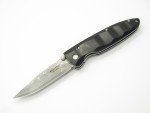 Mcusta Seki Japan MC-17D Classic Wave Black Wood Damascus Folding Pocket Knife