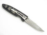 Mcusta Seki Japan MC-17D Classic Wave Black Wood Damascus Folding Pocket Knife