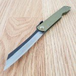 Higonokami No 1 Folding Knife 3" Blue Paper Steel Blade Bronze Iron Handle C1B