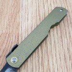 Higonokami No 1 Folding Knife 3" Blue Paper Steel Blade Bronze Iron Handle C1B
