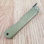Higonokami No 1 Folding Knife 3" Blue Paper Steel Blade Bronze Iron Handle C1B