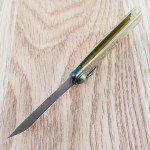 Higonokami Folder Folding Knife 1.5" SK5 Carbon Steel Blade Brass Handle O01
