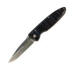 Mcusta MC-2, African Ebony Handle, Damascus Blade, Plain MC-23D