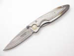 Mcusta Seki Japan Discontinued Brass Kasumi MC-31D Damascus Folding Pocket Knife