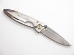 Mcusta Seki Japan Discontinued Brass Kasumi MC-31D Damascus Folding Pocket Knife