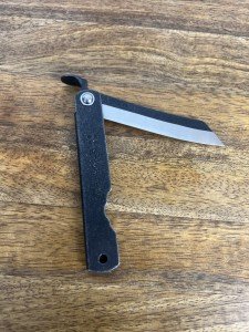 Higonokami Japanese Knife HIGO Folding Pocket Knife Black Steel 75mm 