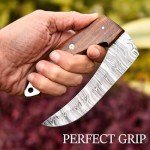 Exquisite Damascus steal Ulu Knife - Handcrafted for Precision Cutting and Chopping