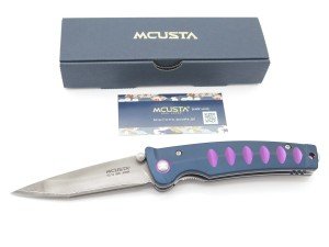 Mcusta Seki Japan Katana MC043C Blue Japanese Tanto VG-10 San Mai Folding Knife
