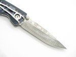 Mcusta Seki Japan MC-10D Classic Wave Blue Micarta Damascus Folding Pocket Knife