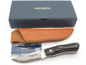 Mcusta Mike Irie Sport 200 Seki Japan Micarta Damascus Fixed Blade Hunting Knife