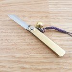 Higonokami Folder Folding Knife 1.5" SK5 Carbon Steel Blade Brass Handle O02