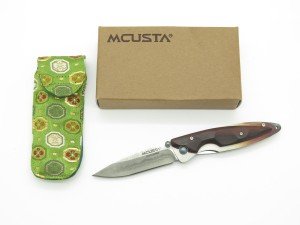 2010 Mcusta Seki Japan Kasumi Rosewood Damascus Gentleman Folding Pocket Knife