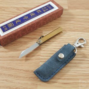 Higonokami Folder Folding Knife 1.5" SK5 Carbon Steel Blade Brass Handle O01BS
