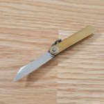 Higonokami Folder Folding Knife 1.5" SK5 Carbon Steel Blade Brass Handle O01BS